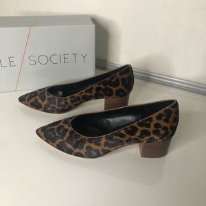 New Sole Society SO-KERAH Leopard Haircalf shoes